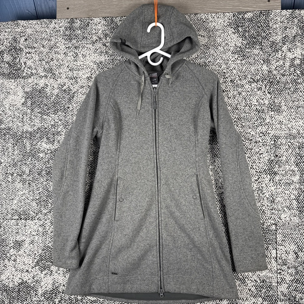 Outdoor Research Longitude Hoody Jacket‎ Womens Medium Gray Fleece Full Zip